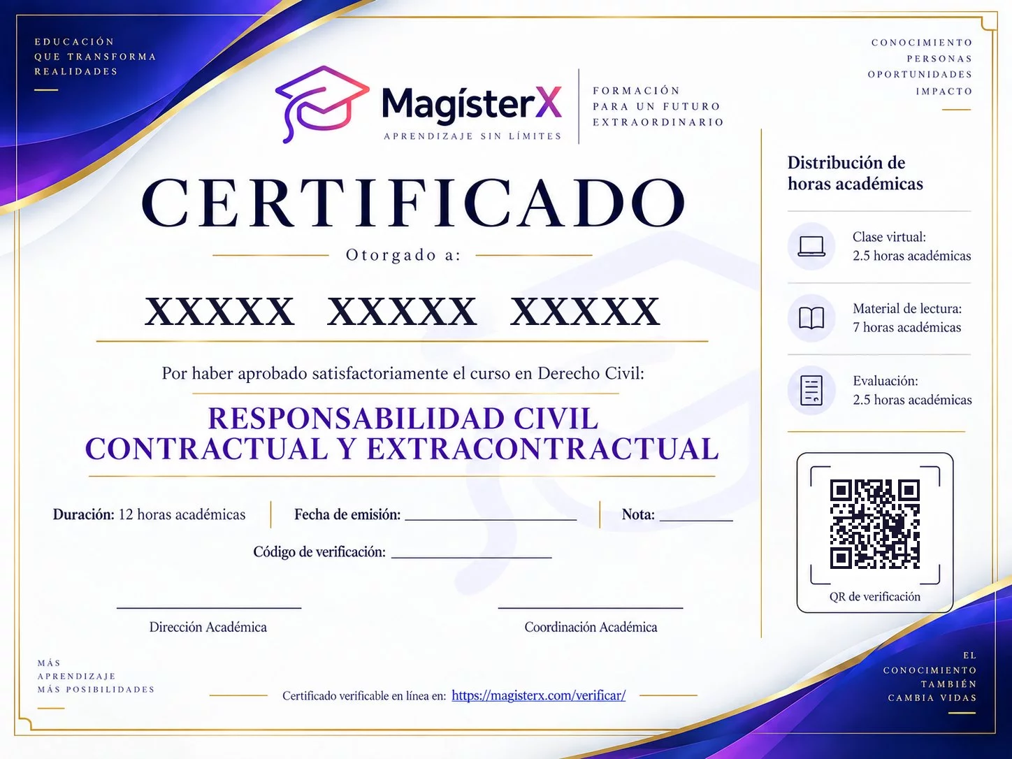 Empresas Modelo de certificado MagísterX