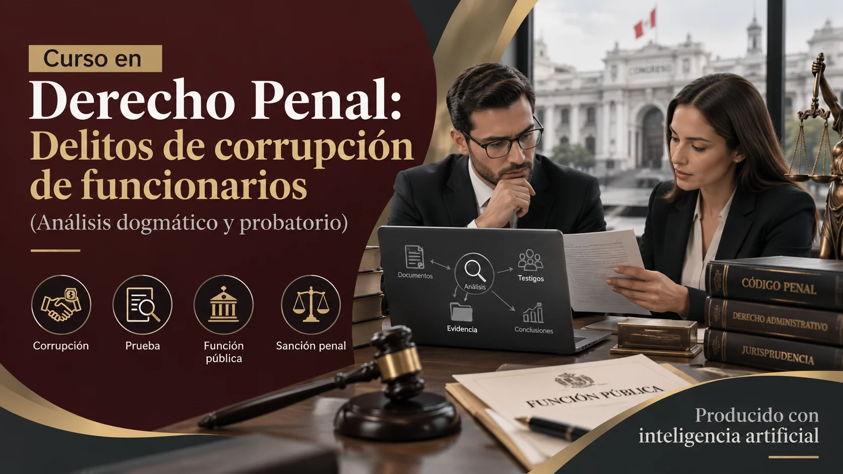 Curso en Derecho Penal: Delitos de corrupción de funcionarios (Análisis dogmático y probatorio)