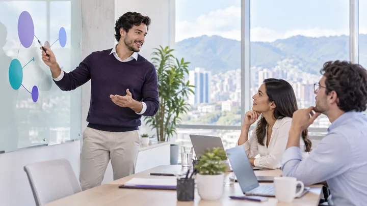 Profesionales colaborando en equipo